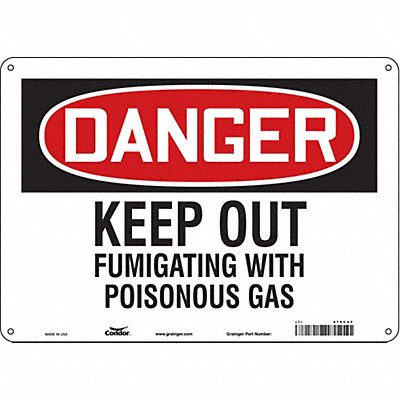CONDOR 476C45 Safety Sign 10 in x 14 in Aluminum