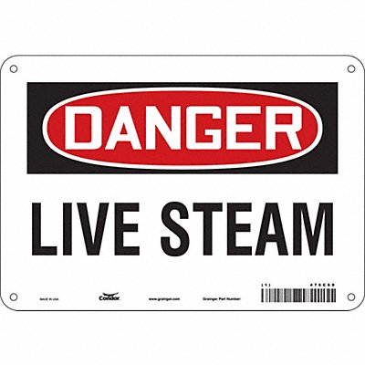 CONDOR 476C69 Chemical Sign 7 in x 10 in Aluminum