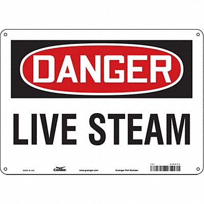 CONDOR 476C73 Safety Sign 10 in x 14 in Polyethylene