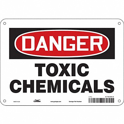 CONDOR 476D84 Safety Sign 7 in x 10 in Aluminum