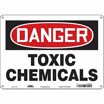 CONDOR 476D85 Safety Sign 10 in x 14 in Aluminum