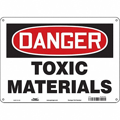 CONDOR 476F02 Safety Sign 10 in x 14 in Aluminum