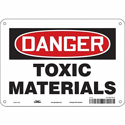 CONDOR 476F03 Safety Sign 7 in x 10 in Polyethylene