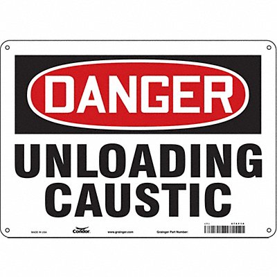 CONDOR 476F10 Safety Sign 10 in x 14 in Aluminum
