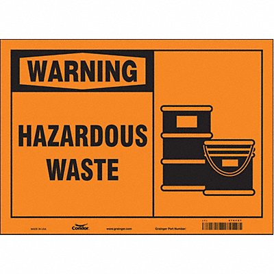 CONDOR 476F57 Safety Sign 10 in x 14 in Vinyl