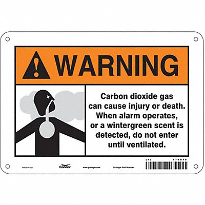 CONDOR 476G10 Safety Sign 7 inx10 in Vinyl