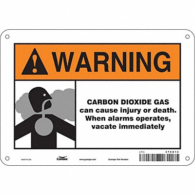 CONDOR 476G12 Chemical Sign 7 in x 10 in Aluminum