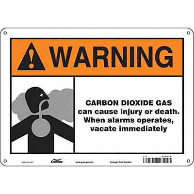 CONDOR 476G13 Safety Sign 10 in x 14 in Aluminum