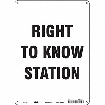 CONDOR 476G29 Safety Sign 10 Wx14 H 0.055 Thickness