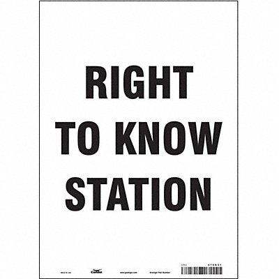 CONDOR 476G31 Safety Sign 10 Wx14 H 0.004 Thickness