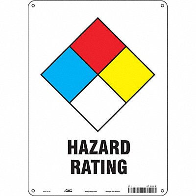 CONDOR 476G42 Safety Sign 10 Wx14 H 0.055 Thickness
