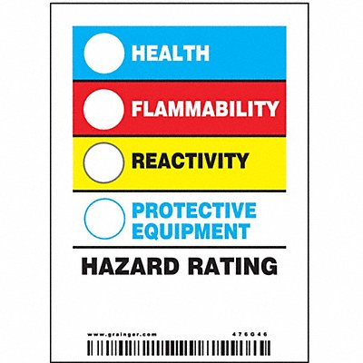 CONDOR 476G46 Safety Sign 2-7/8 W x 4 H PK25