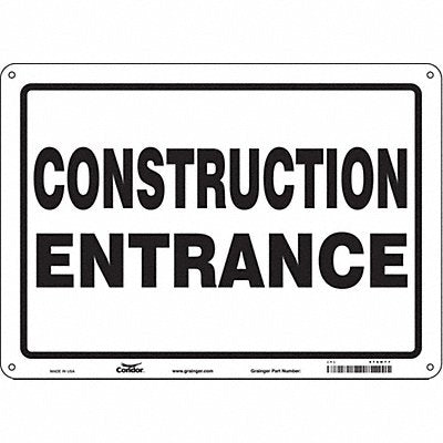 CONDOR 476H77 Safety Sign 10 inx14 in Polyethylene