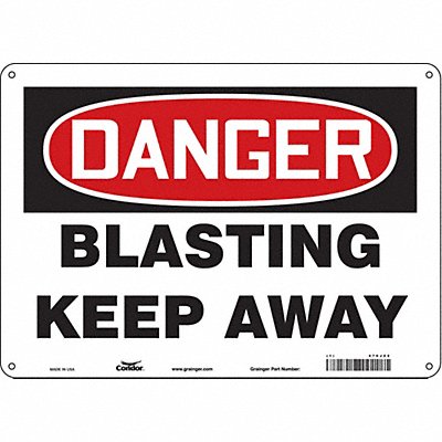 CONDOR 476J22 J8660 Safety Sign 10 inx14 in Aluminum