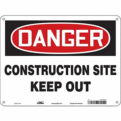 CONDOR 476K02 Safety Sign 18 inx24 in Aluminum