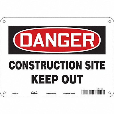 CONDOR 476K03 Safety Sign 7 inx10 in Polyethylene