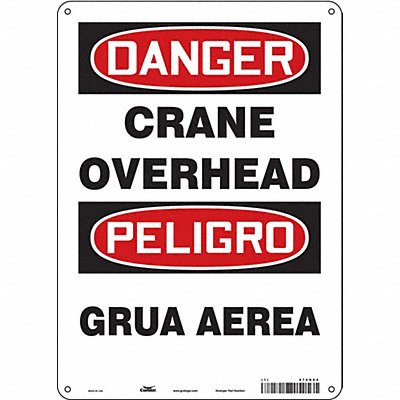CONDOR 476K64 Safety Sign 14 inx10 in Polyethylene