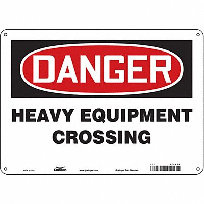 CONDOR 476L09 J8679 Safety Sign 10 in x 14 in Polyethylene