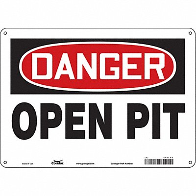 CONDOR 476L39 Safety Sign 10 inx14 in Polyethylene