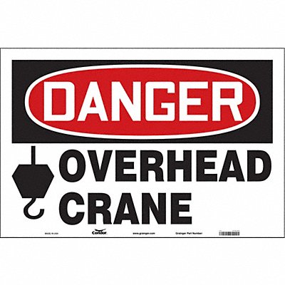 CONDOR 476L65 Safety Sign 24 in x 36 in Vinyl