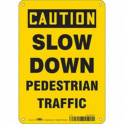 CONDOR 476M78 Safety Sign 10 inx7 in Polyethylene