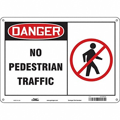 CONDOR 476M92 Safety Sign 10 inx14 in Polyethylene