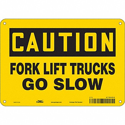 CONDOR 476N88 Safety Sign 7 in x 10 in Aluminum