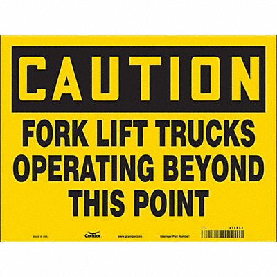CONDOR 476P03 Safety Sign 18 inx24 in Vinyl