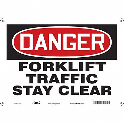 CONDOR 476P95 Safety Sign 10 in x 14 in Aluminum