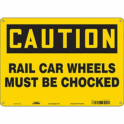 CONDOR 477D71 Safety Sign 10 in x 14 in Aluminum