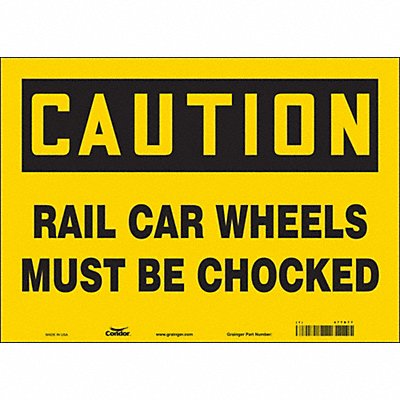 CONDOR 477D77 Safety Sign 10 in x 14 in Vinyl