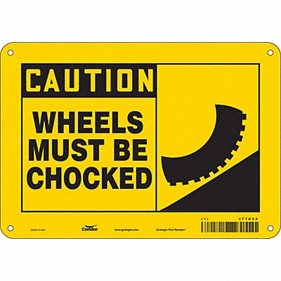 CONDOR 477D80 Safety Sign 7 inx10 in Polyethylene