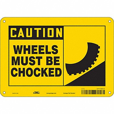 CONDOR 477D84 Safety Sign 7 in x 10 in Vinyl