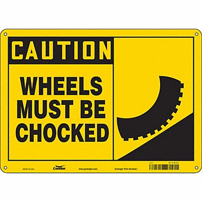CONDOR 477D85 Safety Sign 10 in x 14 in Vinyl