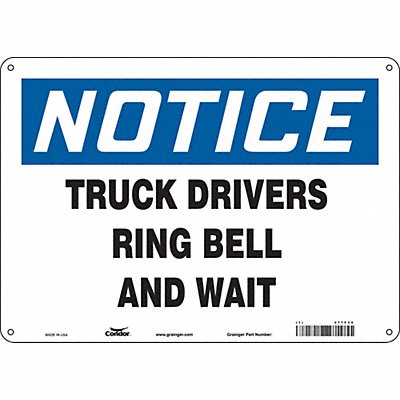 CONDOR 477F35 Safety Sign 10 inx14 in Vinyl