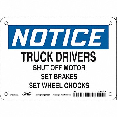 CONDOR 477F41 Safety Sign 5 in x 7 in Vinyl