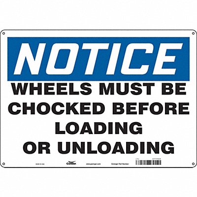 CONDOR 477F56 Safety Sign 14 inx20 in Aluminum