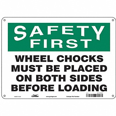 CONDOR 477F85 Safety Sign 10 inx14 in Vinyl