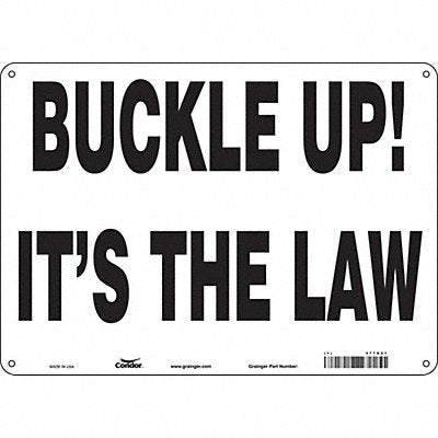 CONDOR 477G21 Safety Sign 10 inx14 in Aluminum