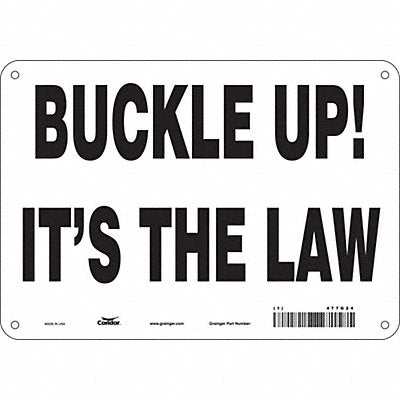 CONDOR 477G24 Safety Sign 7 inx10 in Polyethylene