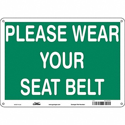 CONDOR 477G35 Safety Sign 10 inx14 in Aluminum