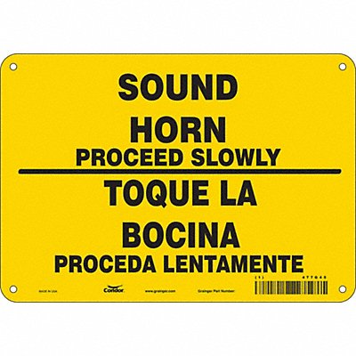 CONDOR 477G45 Safety Sign 7 inx10 in Vinyl