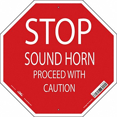 CONDOR 477G56 Safety Sign 24 in x 24 in Aluminum