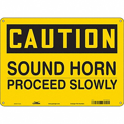 CONDOR 477H34 Safety Sign 10 inx14 in Aluminum