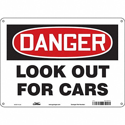 CONDOR 477H73 Safety Sign 10 inx14 in Aluminum