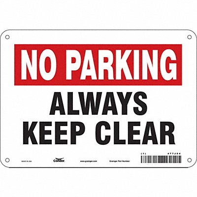 CONDOR 477J04 Safety Sign 7 in x 10 in Aluminum