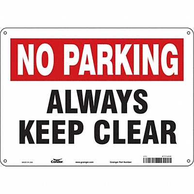 CONDOR 477J05 Safety Sign 10 inx14 in Aluminum