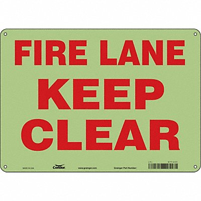 CONDOR 477J43 Safety Sign 10 in x 14 in Glow Vinyl