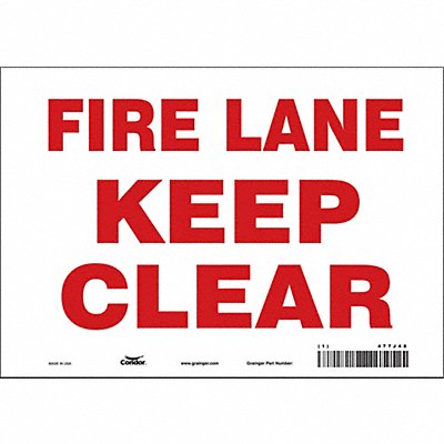 CONDOR 477J48 Safety Sign 7 in x 10 in Vinyl