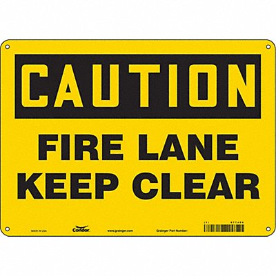 CONDOR 477J54 Safety Sign 10 in x 14 in Aluminum